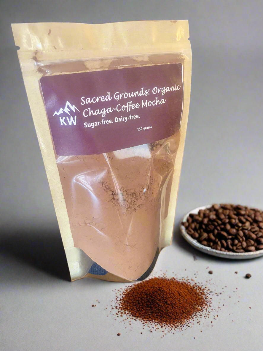 Sacred Grounds: Organic Chaga-Coffee Mocha (sugar-free, dairy-free)