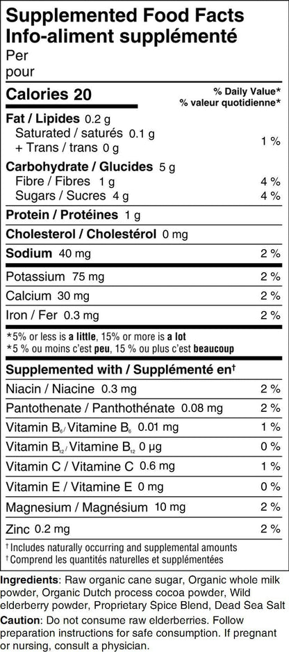 6 pack Spicy Elderberry Hot Chocolate: Red Label 55 grams - Kootenay Woman