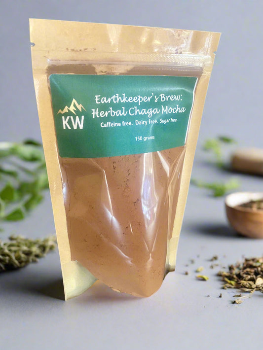 Earthkeeper's Brew: Herbal Chaga Mocha (caffeine-free; sugar-free; dairy-free)