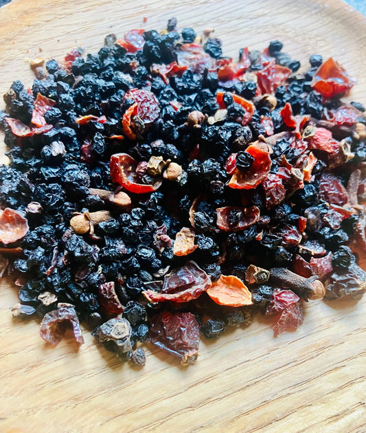 Elderberry Rosehip Tea - Kootenay Woman