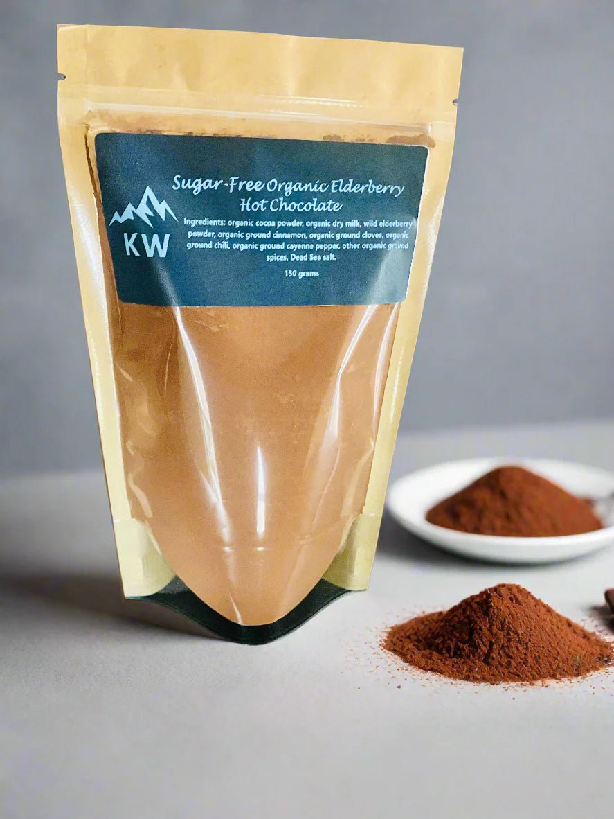 Organic Sugar Free Elderberry Hot Chocolate: Midnight Edition - Kootenay Woman