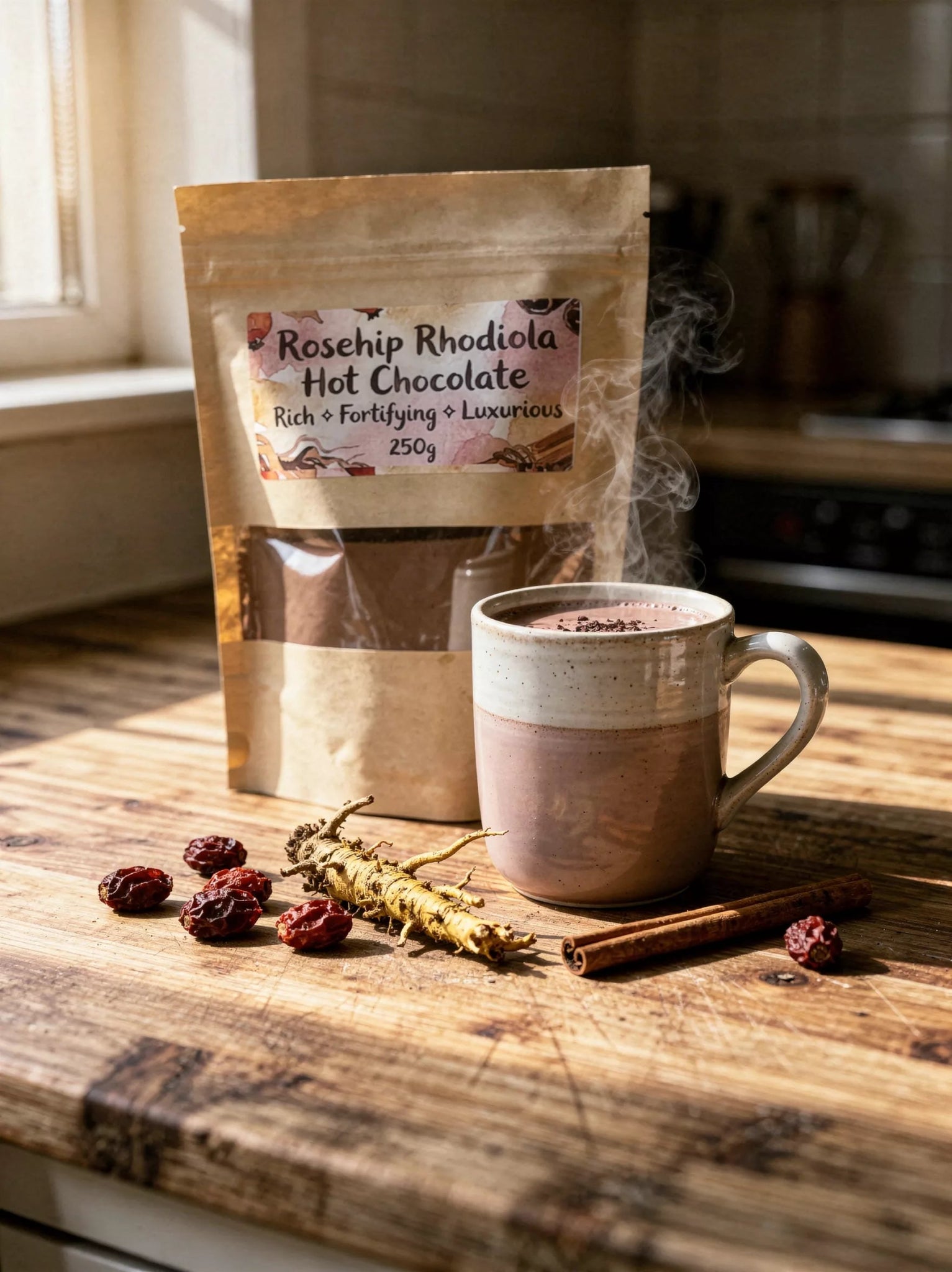 Rosehip Rhodiola Cocoa Spice Hot Chocolate - Kootenay Woman