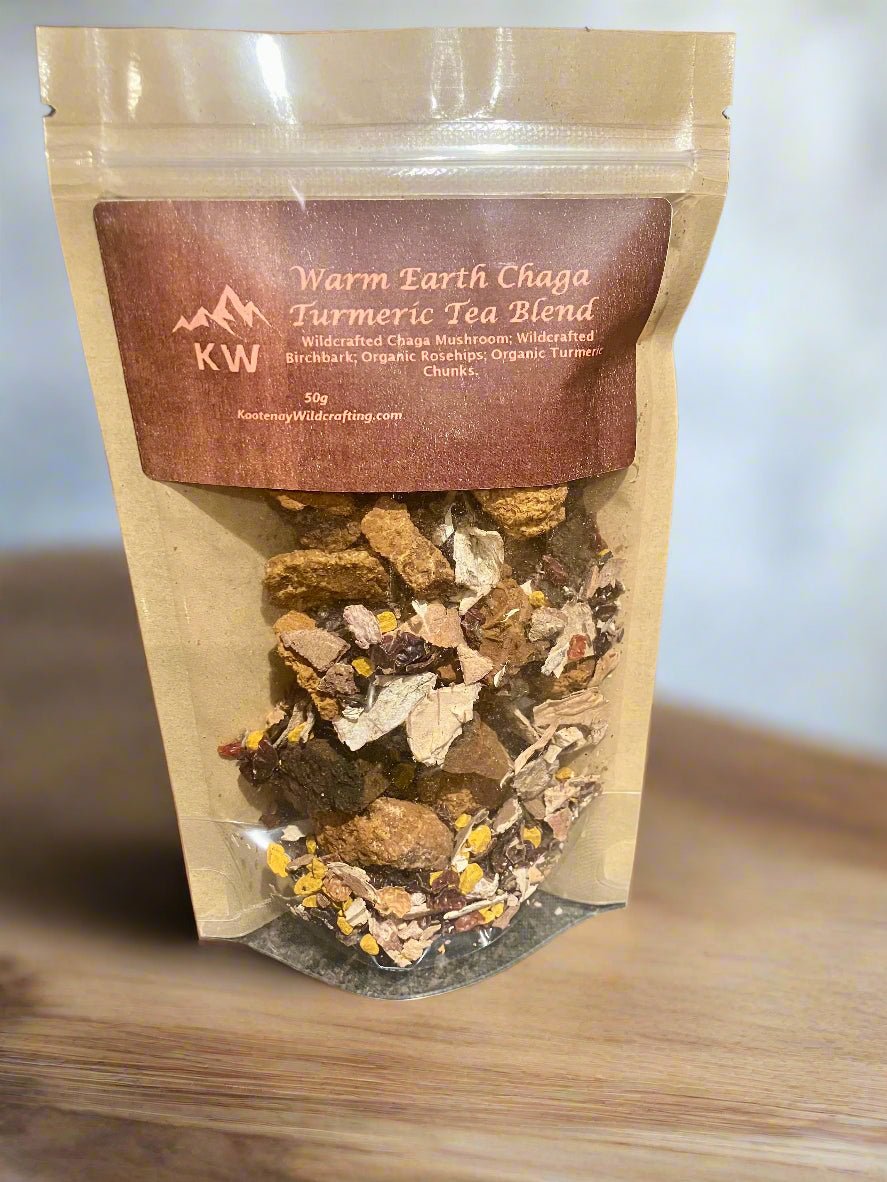 Warm Earth Chaga Turmeric Tea - Kootenay Woman